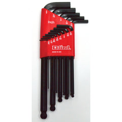 13 Pieces-0.050″-3/8″ Long Arm Style - Ball End Hex Key Set - Benchmark Tooling