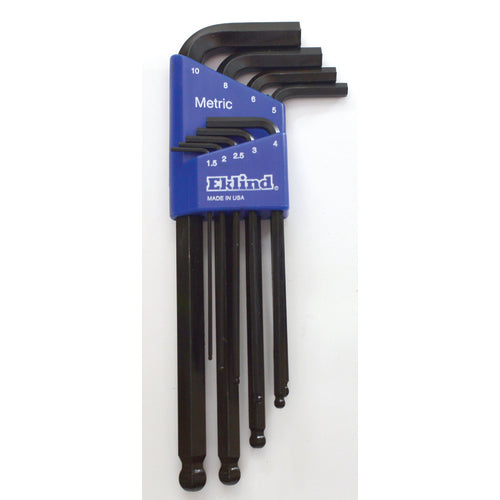 9 Pieces-1.5 mm-10 mm Long Arm Style - Ball End Hex Key Set - Benchmark Tooling