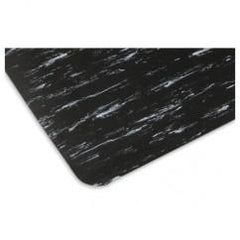 4' x 60' x 1/2" Thick Marble Pattern Mat - Black/White - Benchmark Tooling