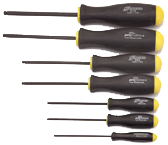 8 Piece - 7/64 - 5/16" Screwdriver Style - Ball End Hex Driver Set with Ergo Handles - Benchmark Tooling