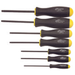 6 Pieces-1.5-5 mm Screwdriver Style - Ball End Hex Driver Set with Ergo Handles - Benchmark Tooling