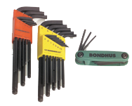 30 Piece - .050 - 3/8"; 1.5 - 10mm; & T6 - T25 Reg; Ball End; & Fold up Style - Hex Key & Torx Set - Benchmark Tooling