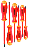Bondhus Set of 6 Slotted & Phillips Tip Insulated Ergonic Screwdrivers. Impact-proof handle w/hanging hole. - Benchmark Tooling