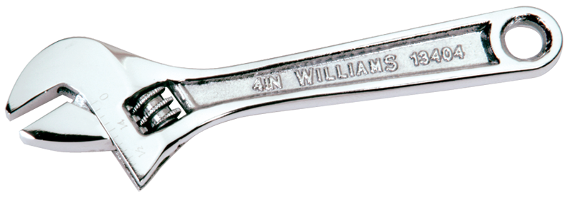 1-5/16'' Opening - 10'' OAL - Chrome Plated Adjustable Wrench - Benchmark Tooling