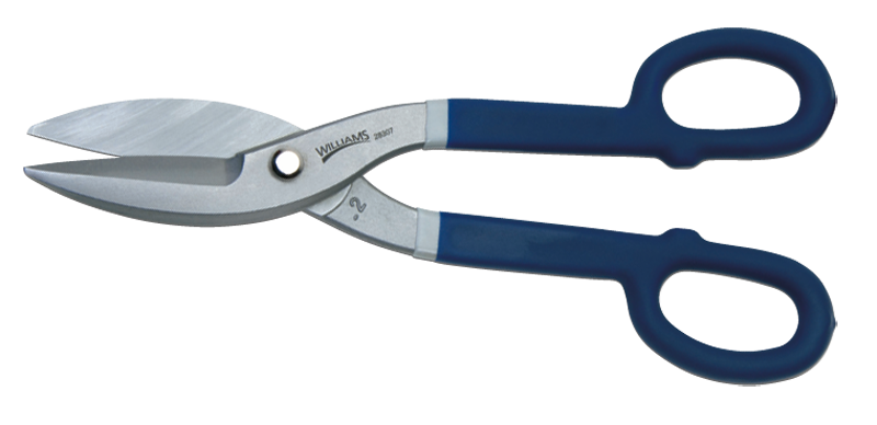 2-1/2'' Blade Length - 12'' Overall Length - Straight Cutting - Tinner Snips - Benchmark Tooling