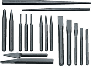 Snap-On/Williams 17 Piece Punch & Chisel Set -- #PC17; 1/8 to 1/2 Punches; 5/16 to 3/8 Chisels - Benchmark Tooling