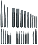 27 Piece Punch & Chisel Set -- #PC27; 3/32 to 1/2 Punches; 1/4 to 1-1/8 Chisels - Benchmark Tooling