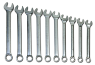 Snap-On/Williams Fractional Combination Wrench Set -- 10 Pieces; 12PT Satin Chrome; Includes Sizes: 1-5/16; 1-3/8; 1-7/16; 1-1/2; 1-5/8; 1-11/16; 1-3/4; 1-13/16; 1-7/8; 2" - Benchmark Tooling