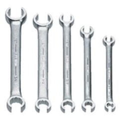 Snap-On/Williams Flare Nut Wrench Set -- 5 Pieces; 6PT Satin Chrome; Includes Sizes: 3/8 x 7/16; 1/2 x 9/16; 5/8 x 11/16; 3/4 x 1; 7/8 x 1-1/8" - Benchmark Tooling