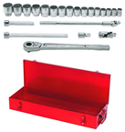 22 Piece - 3/4" Drive - 12 Point-   Socket Set in Metal Box SAE - Benchmark Tooling