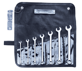 Wright Tool Fractional Combination Wrench Set -- 7 Pieces; 12PT Chrome Plated; Includes Sizes: 1/4; 5/16; 3/8; 7/16; 1/2; 9/16; 5/8"; Grip Feature - Benchmark Tooling