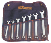 Wright Tool Fractional Combination Wrench Set -- 7 Pieces; 12PT Chrome Plated; Includes Sizes: 3/8; 7/16; 1/2; 9/16; 5/8; 11/16; 3/4"; Grip Feature - Benchmark Tooling