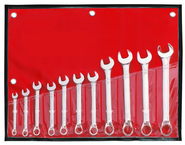 11 Piece - 12 Point - 3/8; 7/16; 1/2; 9/16; 5/8; 11/16; 3/4; 13/16; 7/8; 15/16 & 1" - Combination Wrench Set - Benchmark Tooling