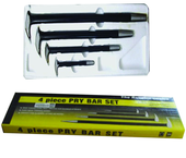 4 Piece - 6; 12; 16 & 20" - Solid Steel - Pry Bar Set - Benchmark Tooling