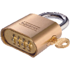 Combination Padlock 2″ Body Width; Keyed: Resettable; Brass - Benchmark Tooling