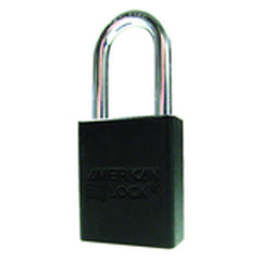 Aluminum Padlock 1 1/2″ Body Width; Keyed: Different; Black - Benchmark Tooling
