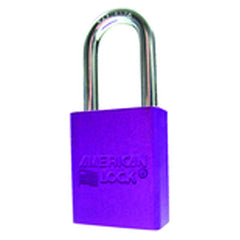 Aluminum Padlock 1 1/2″ Body Width; Keyed: Different; Purple - Benchmark Tooling