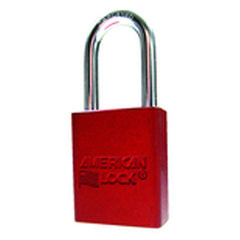 Aluminum Padlock 1 1/2″ Body Width; Keyed: Different; Red - Benchmark Tooling