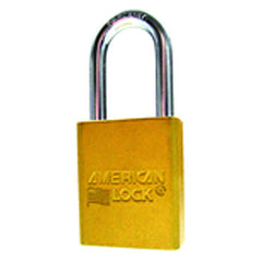 Aluminum Padlock 1 1/2″ Body Width; Keyed: Different; Yellow - Benchmark Tooling