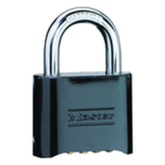 Combination Padlock 2″ Body Width; Keyed: Resettable; Black - Benchmark Tooling