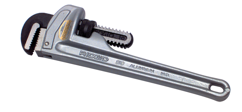 1-1/2" Pipe Capacity - 10" OAL - Aluminum Pipe Wrench - Benchmark Tooling