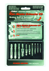 Removes #6 to #24 Screws; 10 pc. Kit - Screw Extractor - Benchmark Tooling
