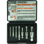 #7017P; Removes #6 to #12 Screws; 7 Piece Extractor Kit - Screw Extractor - Benchmark Tooling