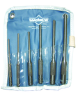 6 Piece Roll Pin Punch Set --  1/8 to 5/16'' Diameter - Benchmark Tooling