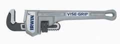 6'' Pipe Capacity - 48'' OAL - Cast Aluminum Pipe Wrench - Benchmark Tooling