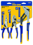 Pliers Set -- #2078704; 3 Pieces; Includes: 6" Long Nose; 6" Slip Joint; 10" Groove Joint - Benchmark Tooling