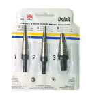 3 Pc. HSS Unibit Step Drill Set - Benchmark Tooling