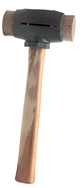 Rawhide Hammer with Face - 2.75 lb; Wood Handle; 1-3/4'' Head Diameter - Benchmark Tooling