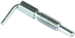 Lever Type Steel Plunger 5/8-11, Non-Locking, Zinc Plated Clear Chromate Finish - Benchmark Tooling