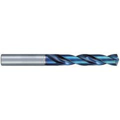 #7 Dia. × 6 mm Shank × 40 mm Flute Length × 82 mm OAL, Jobber, 135°, Aqua Revo D, 2 Flute, External, Solid Carbide Drill - Benchmark Tooling