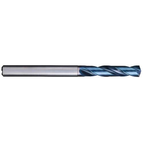 14.1 mm Dia. × 16 mm Shank × 65 mm Flute Length × 115 mm OAL, 3XD, 140°, Aqua Revo D, 2 Flute, Internal, Solid Carbide Drill - Exact Industrial Supply