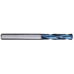 14.1 mm Dia. × 16 mm Shank × 65 mm Flute Length × 115 mm OAL, 3XD, 140°, Aqua Revo D, 2 Flute, Internal, Solid Carbide Drill - Exact Industrial Supply