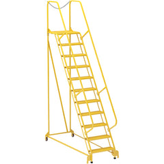 Maintenance Ladder Grip-Strut 11-Step Yellow - Exact Industrial Supply