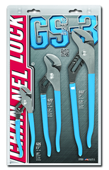 Channellock Tongue & Groove Plier Set -- #GS3; 3 Pieces; Includes: 6-1/2"; 9-1/2"; 12" - Benchmark Tooling