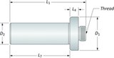 1" SS x 7/8-20 Thread Mount - Boring Head Shank - Benchmark Tooling