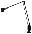 High Power LED Spot Light  Dimmable  38" Floating Arm  Sturdy Clamp Base - Benchmark Tooling