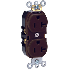 20 A; 125 Volt; NEMA 5-20R; 3W; Straight Blade Wiring Device - Brown - Benchmark Tooling