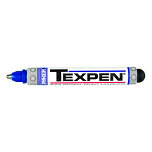 Texpen Medium Marker - Stainless Steel Ball Tip - Blue - Benchmark Tooling