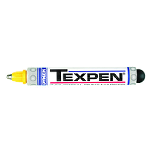 Texpen Medium Marker - Stainless Steel Ball Tip - Yellow - Benchmark Tooling