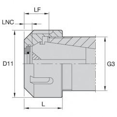 LNABER32M LOCKNUT-COOLANT STYLE - Benchmark Tooling