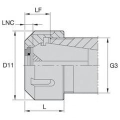 LNABER40M LOCKNUT-COOLANT STYLE - Benchmark Tooling