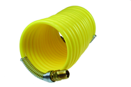 #N12-50A - 1/2 MPT x 50 Feet - Yellow Nylon - 1-Swivel x 1- Rigid Fitting(s) - Recoil Air Hose - Benchmark Tooling