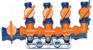 Coolant Hose System Component - 1/4 ID System - 1/4" Total Flow Control Manifold w/5 valves (Pack of 1) - Benchmark Tooling