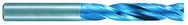 3.6mm Dia. - X 60mm OAL 4xD-Carbide-Drill -Aqua EX Coated - Benchmark Tooling
