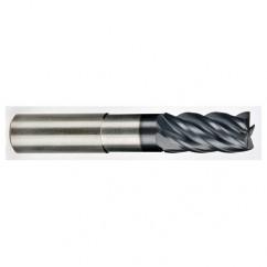 3/8" Dia. - 1/2" LOC - 4" OAL - .015 Radius 5 FL Carbide End Mill-AlCrN-X - Benchmark Tooling