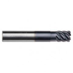 3/16" Dia. - 3/8" LOC - 3" OAL - .015 Radius 5 FL Carbide End Mill-Uncoated - Benchmark Tooling